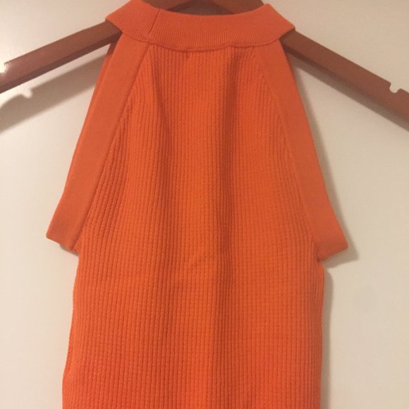 Aritzia Babaton Sculpt Knit Mockneck Halter Top, Ribbed Halter Top. - Picture 10 of 13